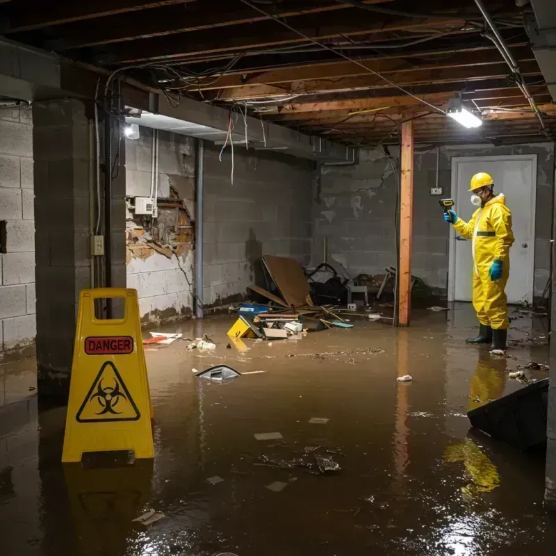 Flooded Basement Electrical Hazard in Letcher County, KY Property