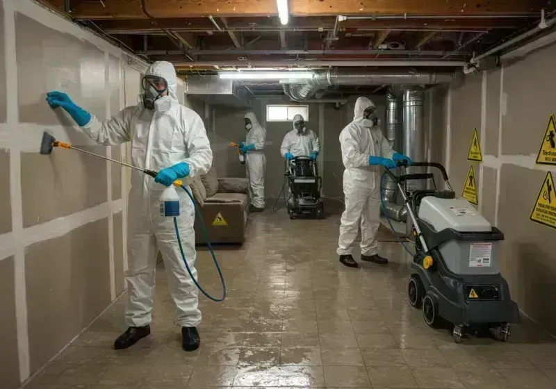 Basement Moisture Removal and Structural Drying process in Letcher County, KY